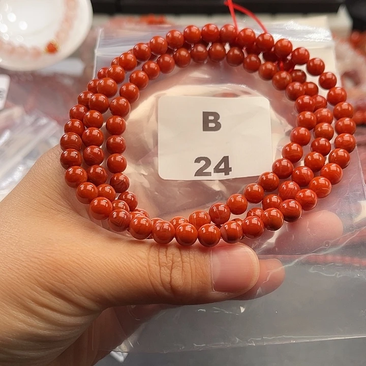 南红玛瑙未镶嵌多样性发货默认微瑕称重6mm