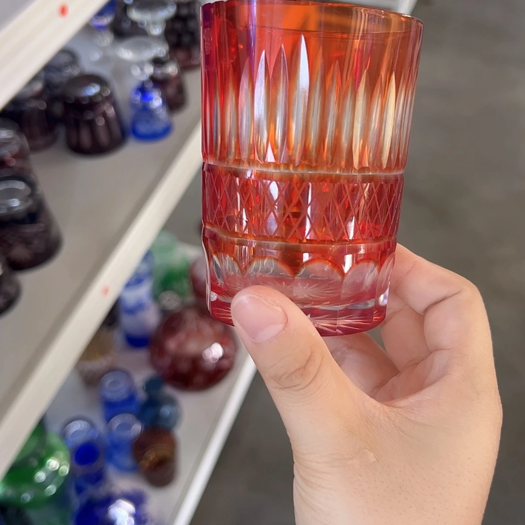 水晶玻璃高脚款微瑕一个