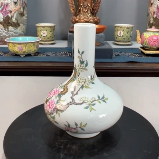 粉彩瓷器瓷盘瓷盘蓝*