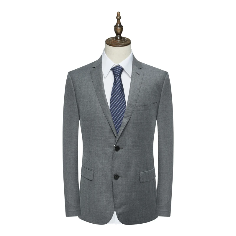 AB657歌男式春秋西服 两粒扣后中开衩商务休闲西装 灰色