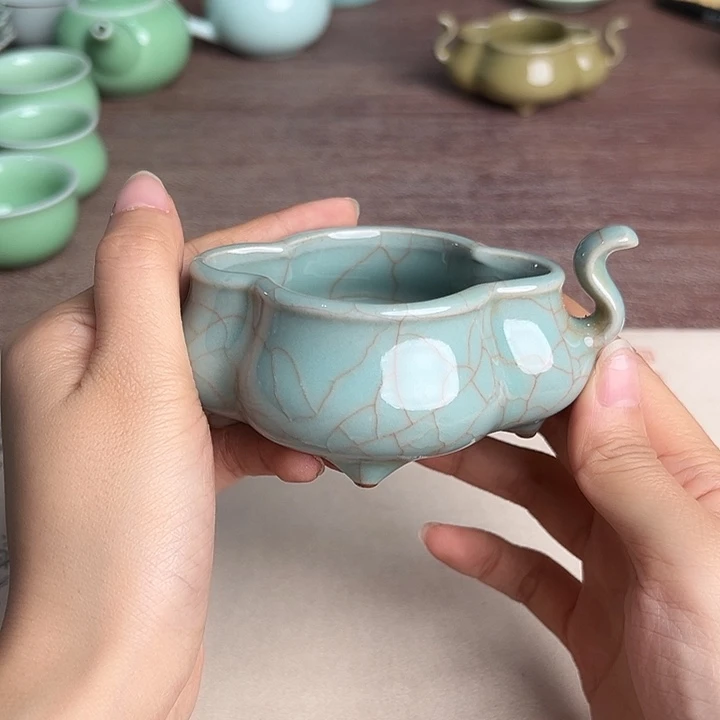 龙泉云间青瓷小米茶器