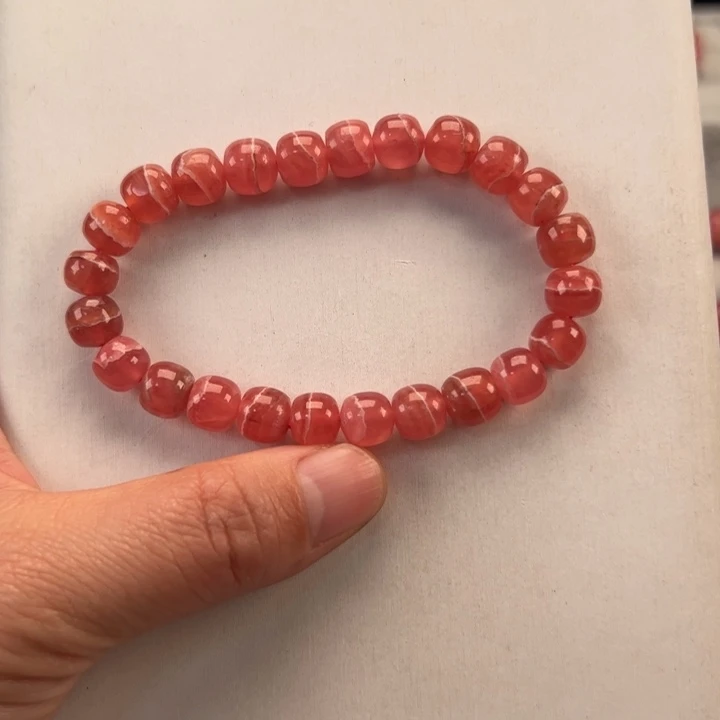 菱锰矿(红纹石)手串未镶嵌S****9