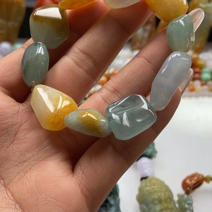 翡翠手链未镶嵌高****汉
