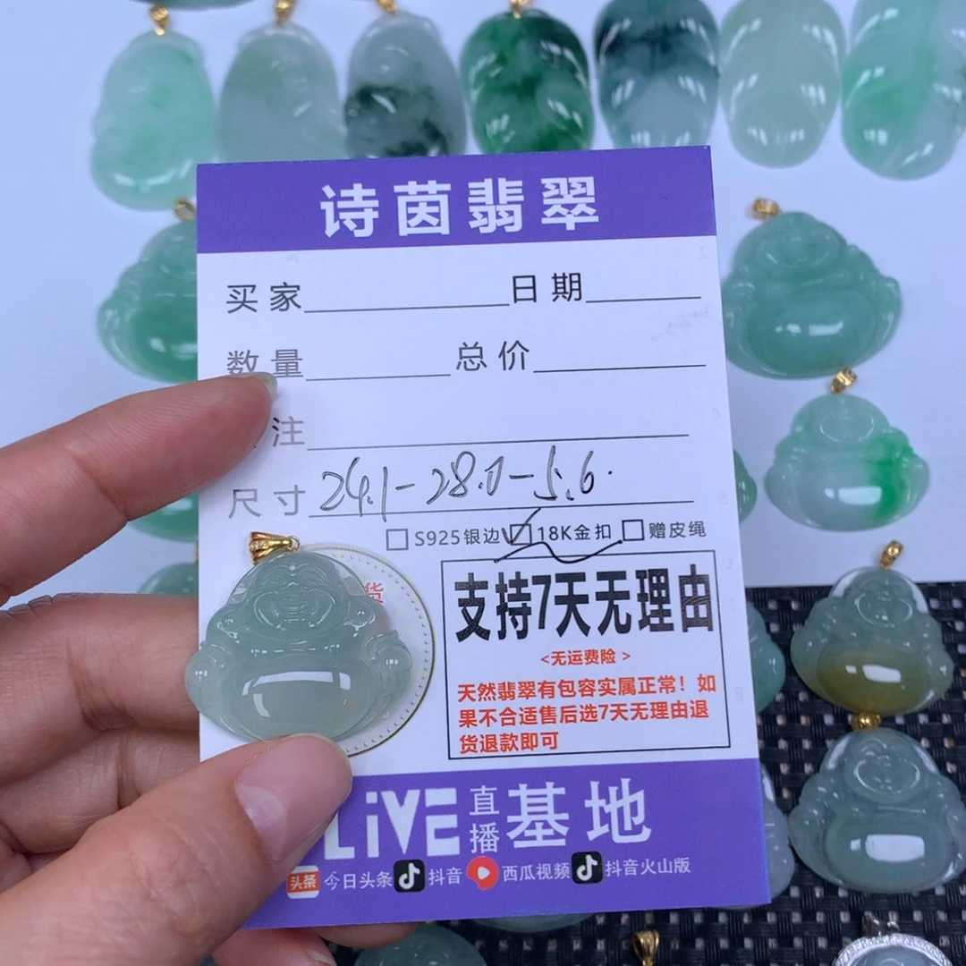 小***8翡翠未镶嵌颈饰天然