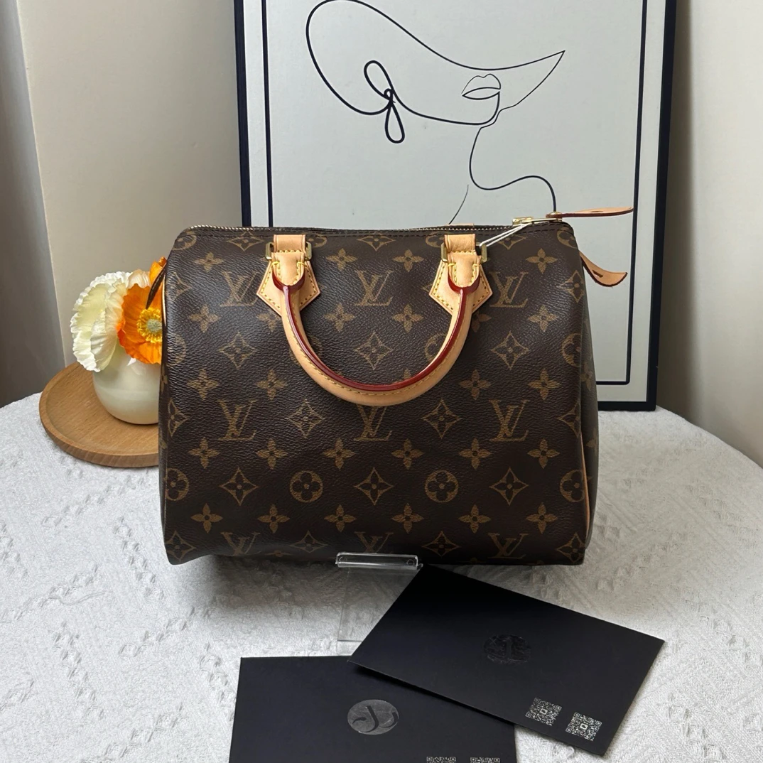 95新 LouisVuitton/路易威登 speedy25 无肩带款 芯片款/JW8297