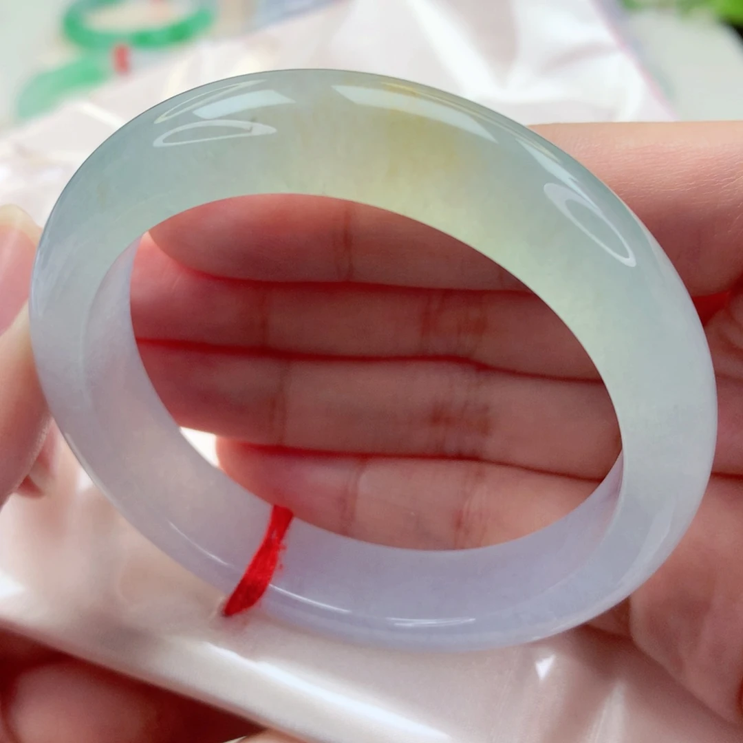 未镶嵌手镯翡翠54.8海上日出 起光 特色种好 喵喵