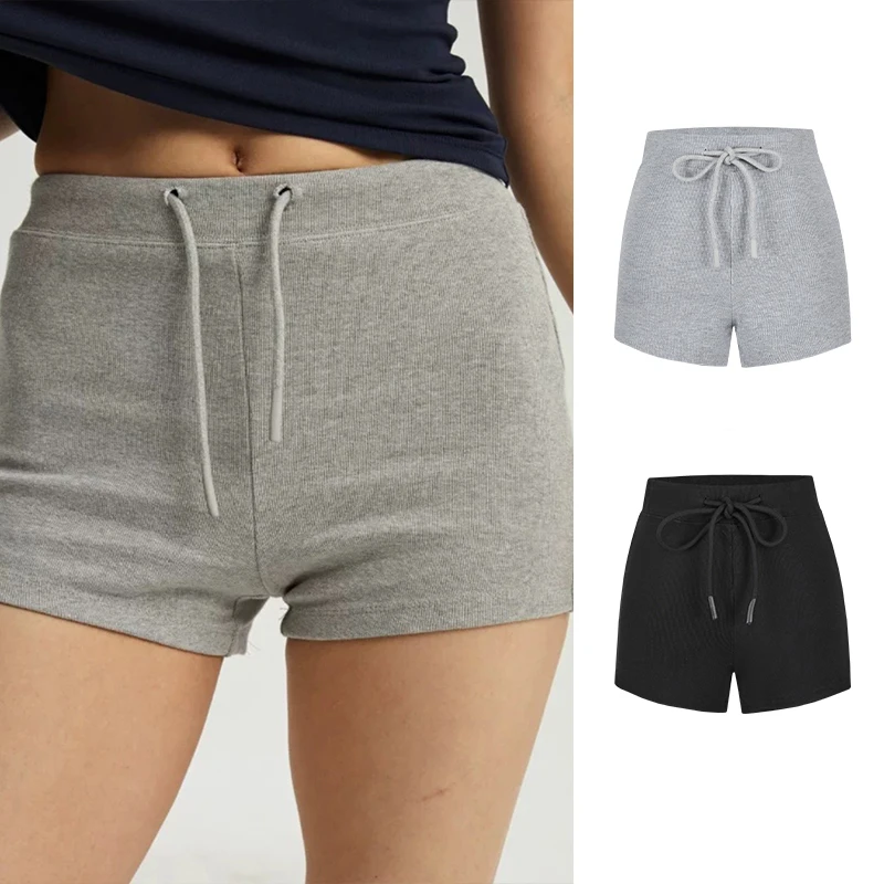 Moses Queen/魔西女王修身弹力抽绳超短裤运动瑜伽休闲百搭裤子