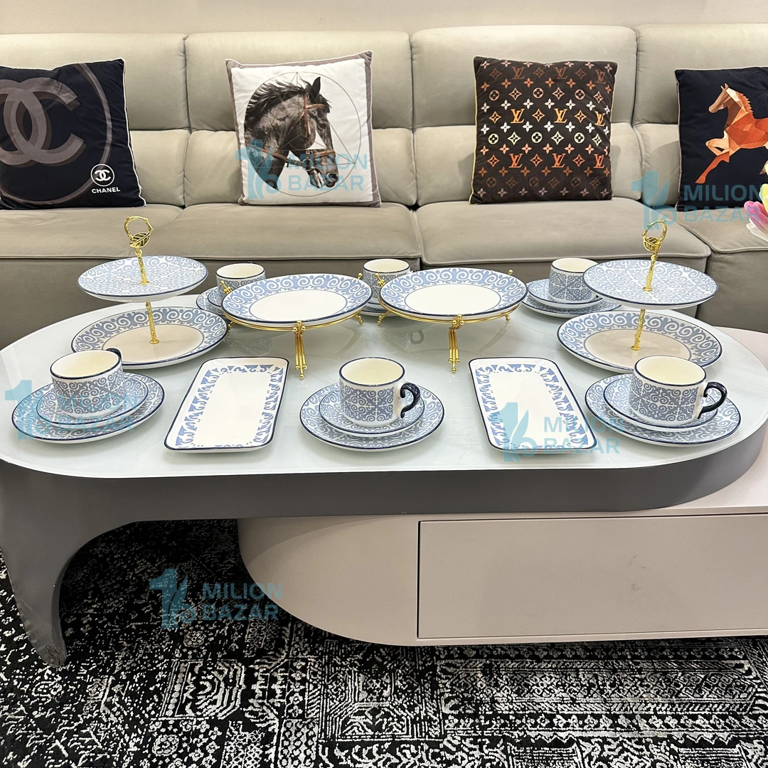 高端哈萨克OYU风格餐具套装民族风格马克杯饭盘套装哈萨克风格