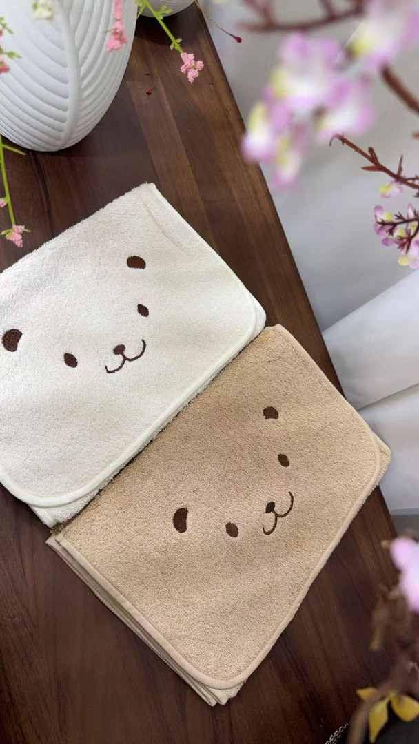 （微笑小熊）长绒棉纯棉毛巾30*60cm（2条装）