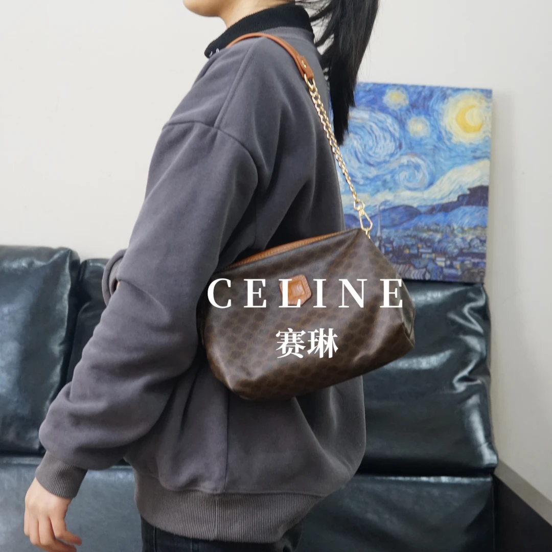 95新 Celine/思琳 老花单肩包/JJ02506124/6124