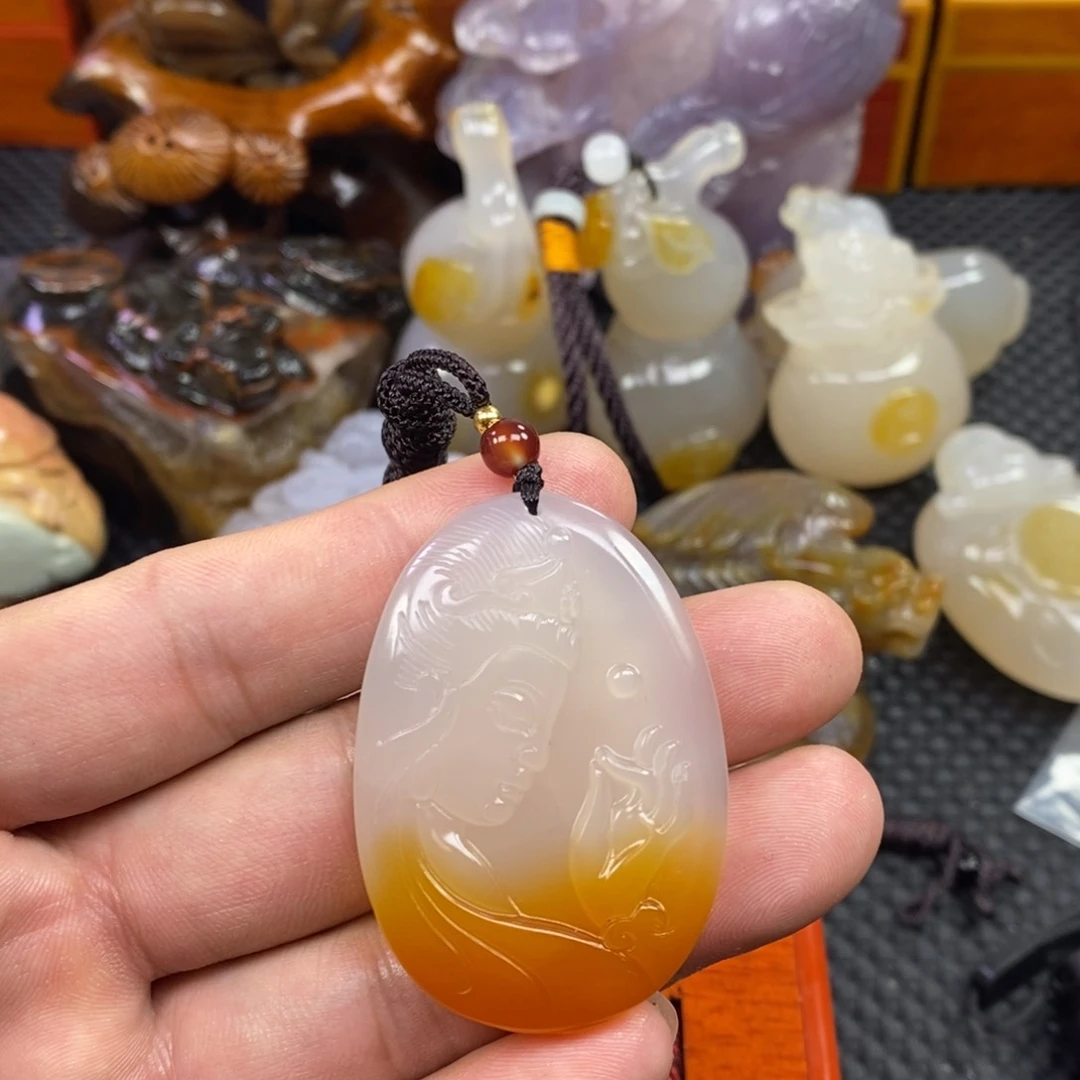 玛瑙/玉髓手把未镶嵌时*