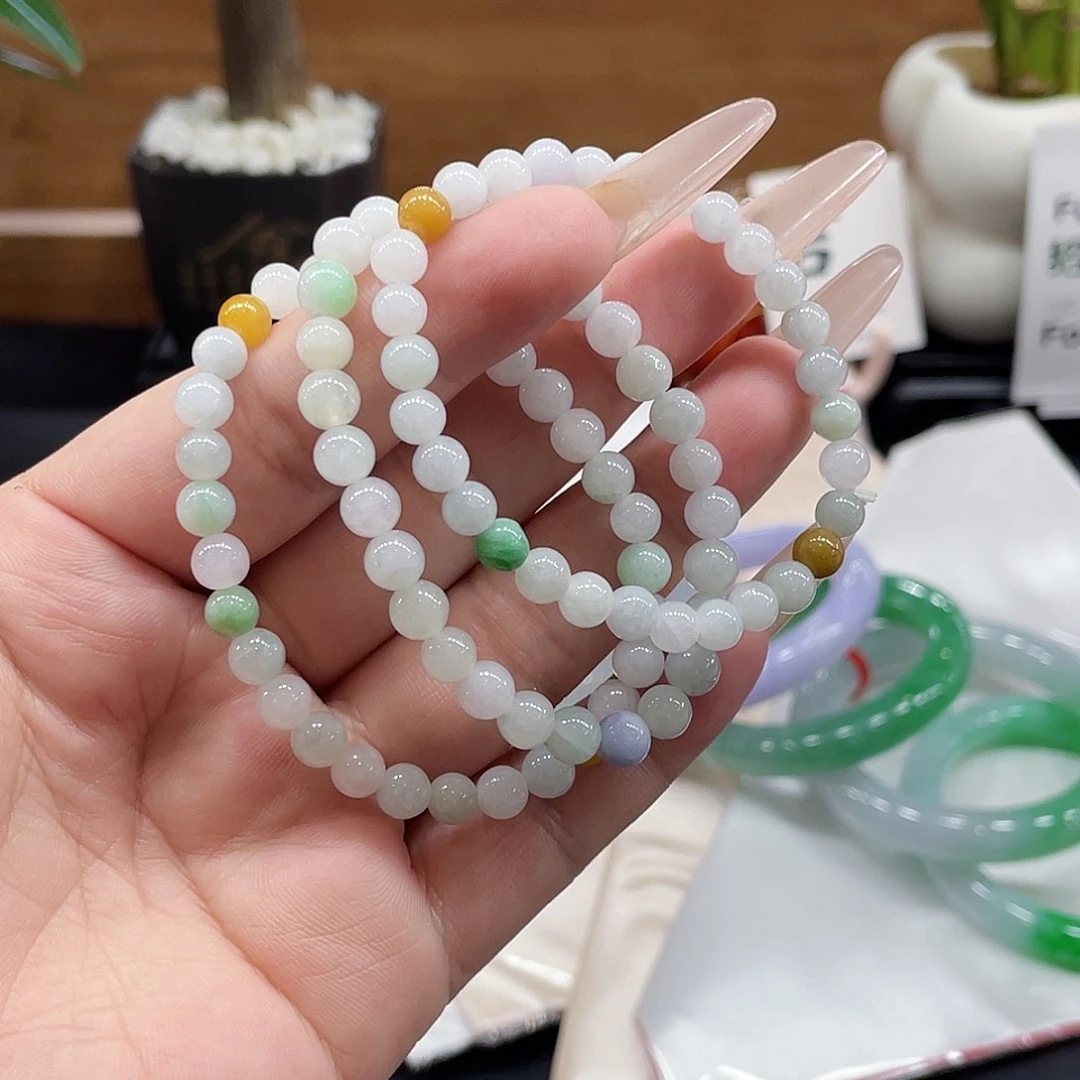 翡翠未镶嵌手链天然缅甸翡翠6