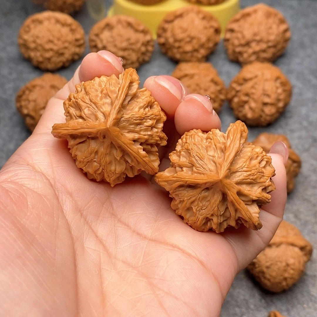 文玩核桃把件玻****虫精品盘山三棱38全品