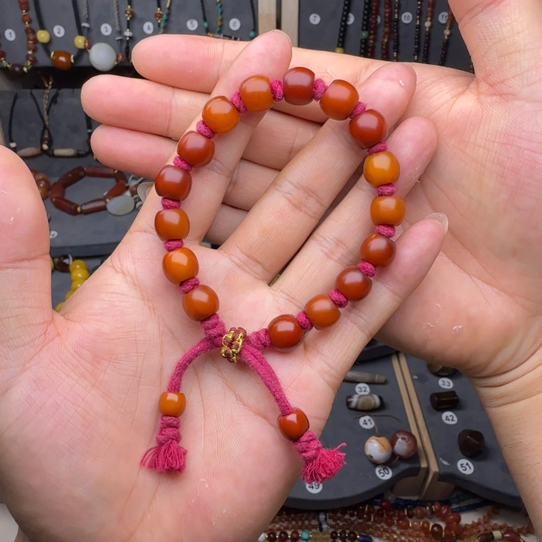 未镶嵌琥珀裸石蜜蜡手链