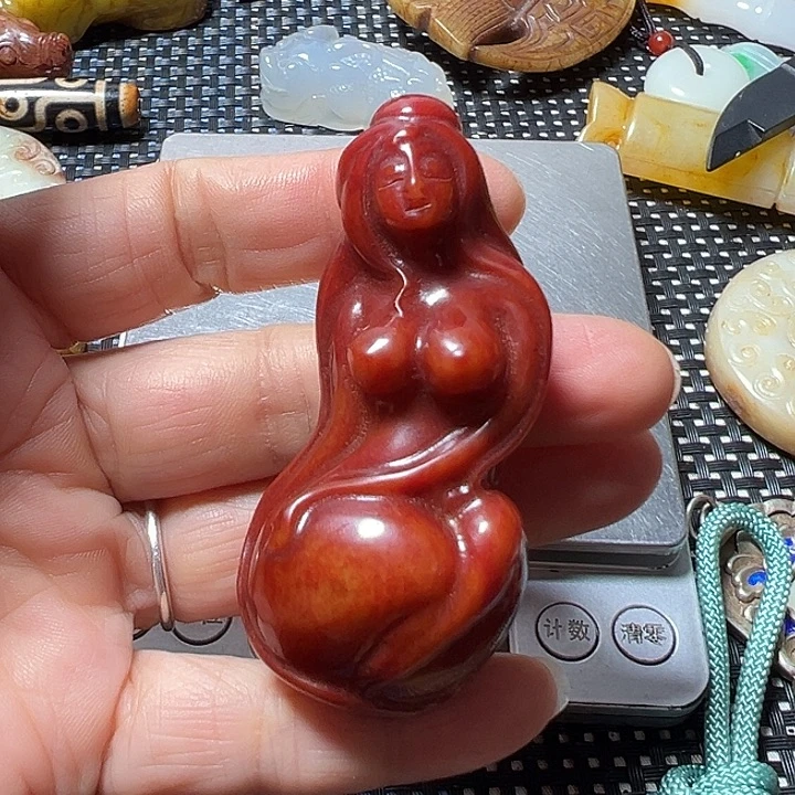 蛇纹石玉合金颈饰