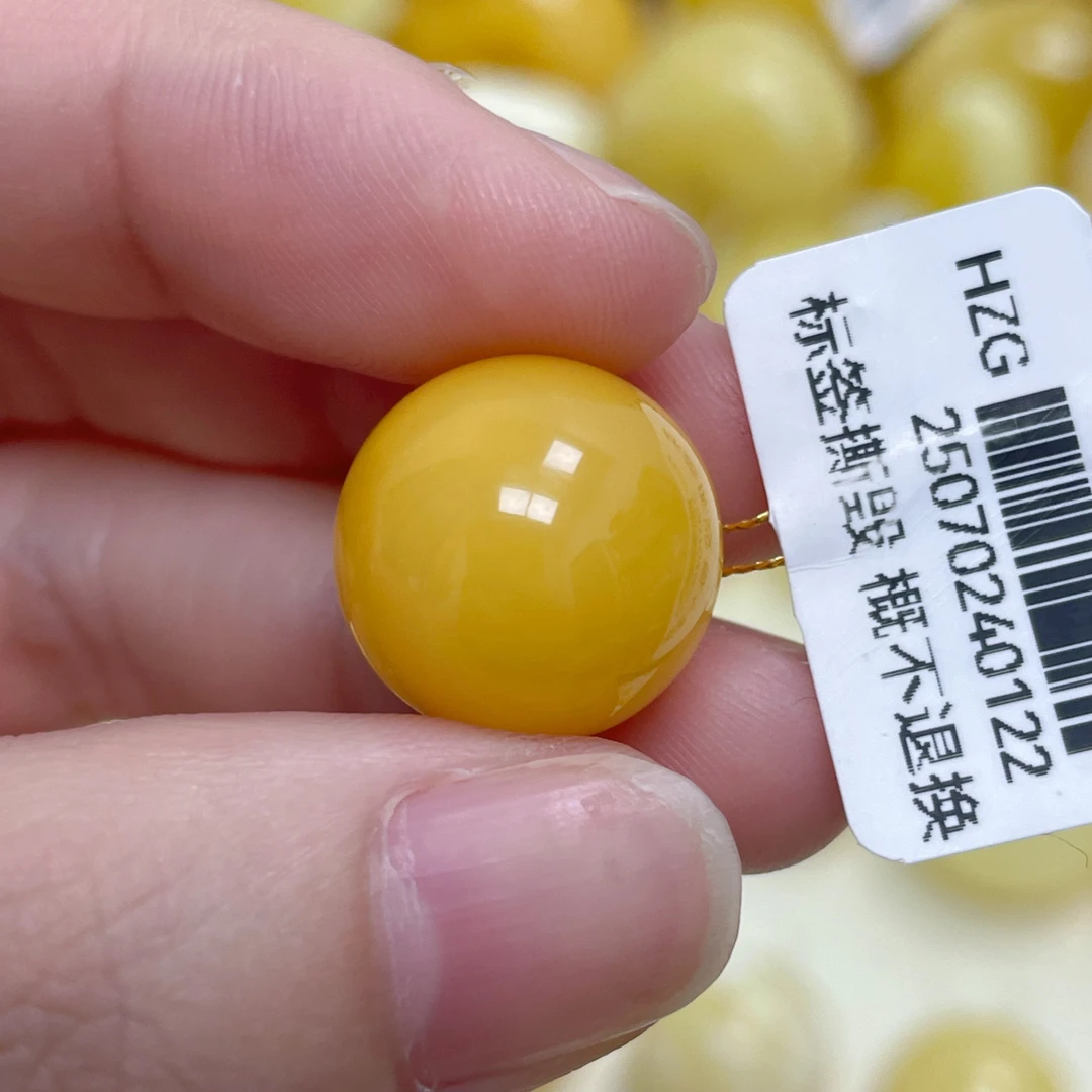 15.2mm圆珠. 蜜之缘臻选天然原矿琥珀蜜蜡