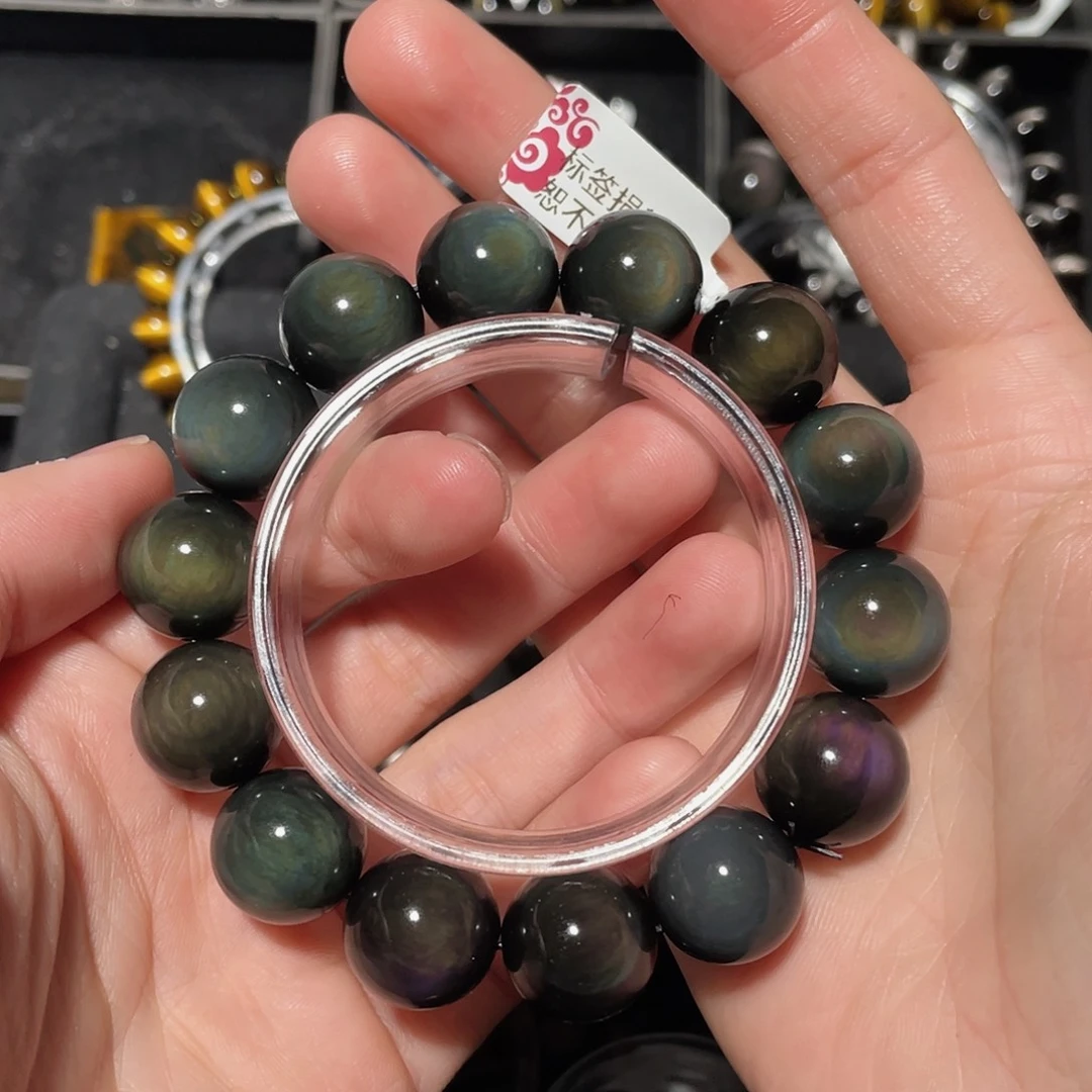 李***哲黑曜岩未镶嵌手链