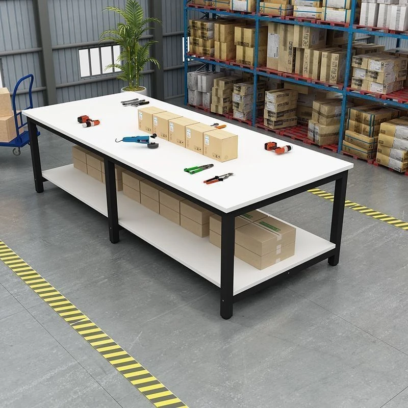 工作台双层快递打包台操作台车间工厂流水线包装桌会议桌实验台桌