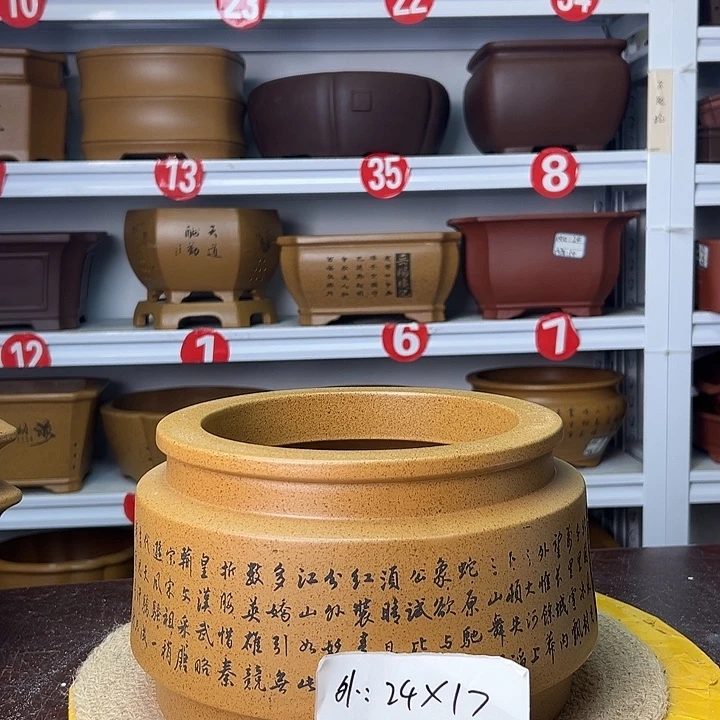 紫砂花盆你在一起