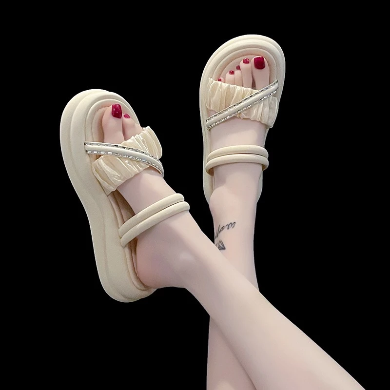 踩屎感凉拖鞋女款2025新款夏季外穿配裙子时装仙女风精致显瘦凉鞋