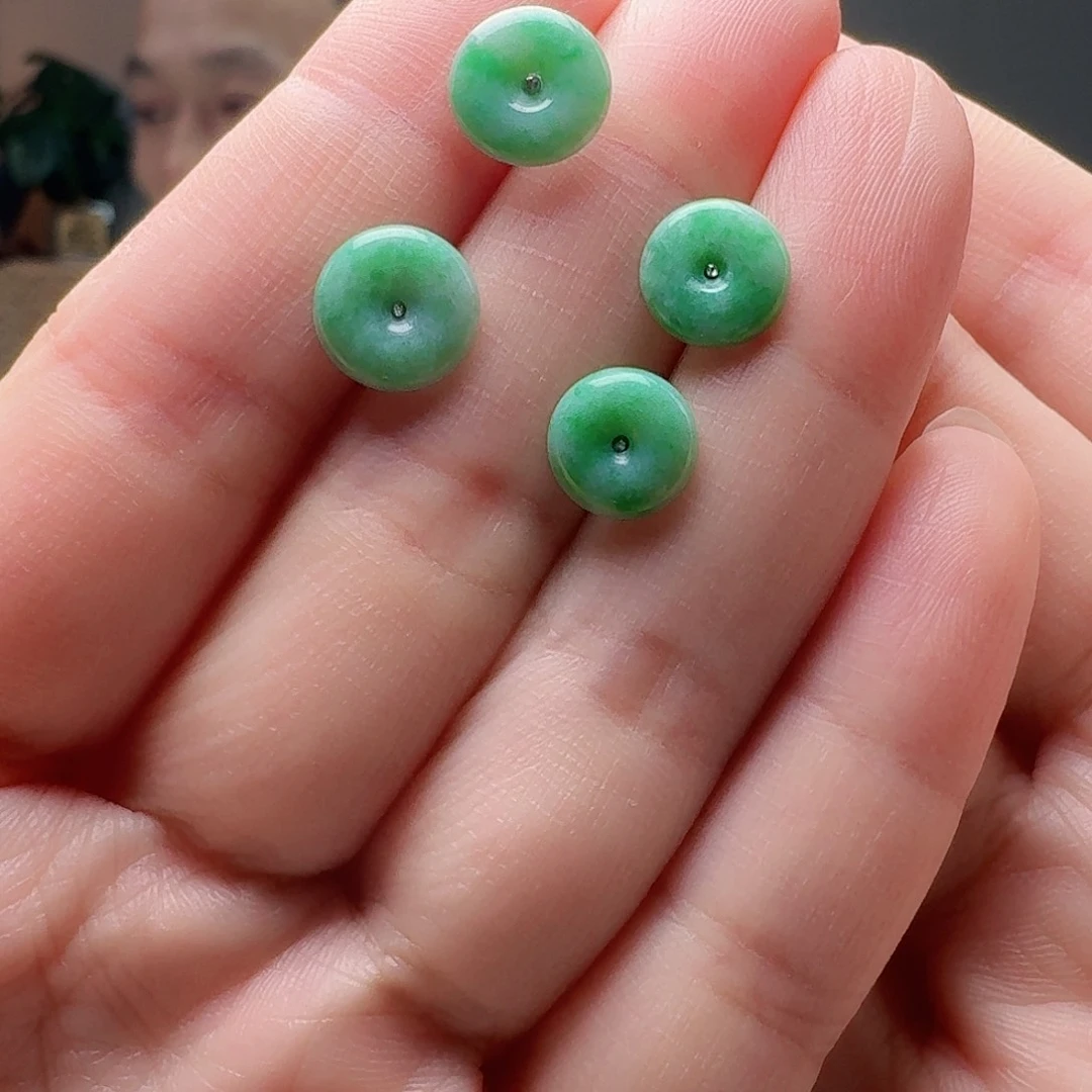 翡翠银S925镶嵌耳饰多样性发货其一