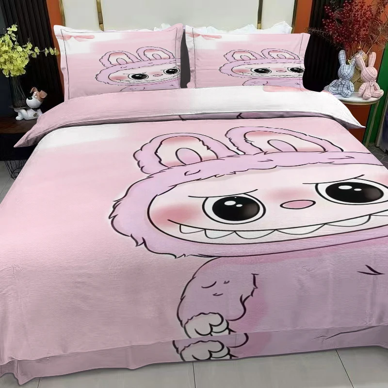 水星高端系列家纺labubu拉布布四件套1.5米纯棉卡通可爱学生宿舍