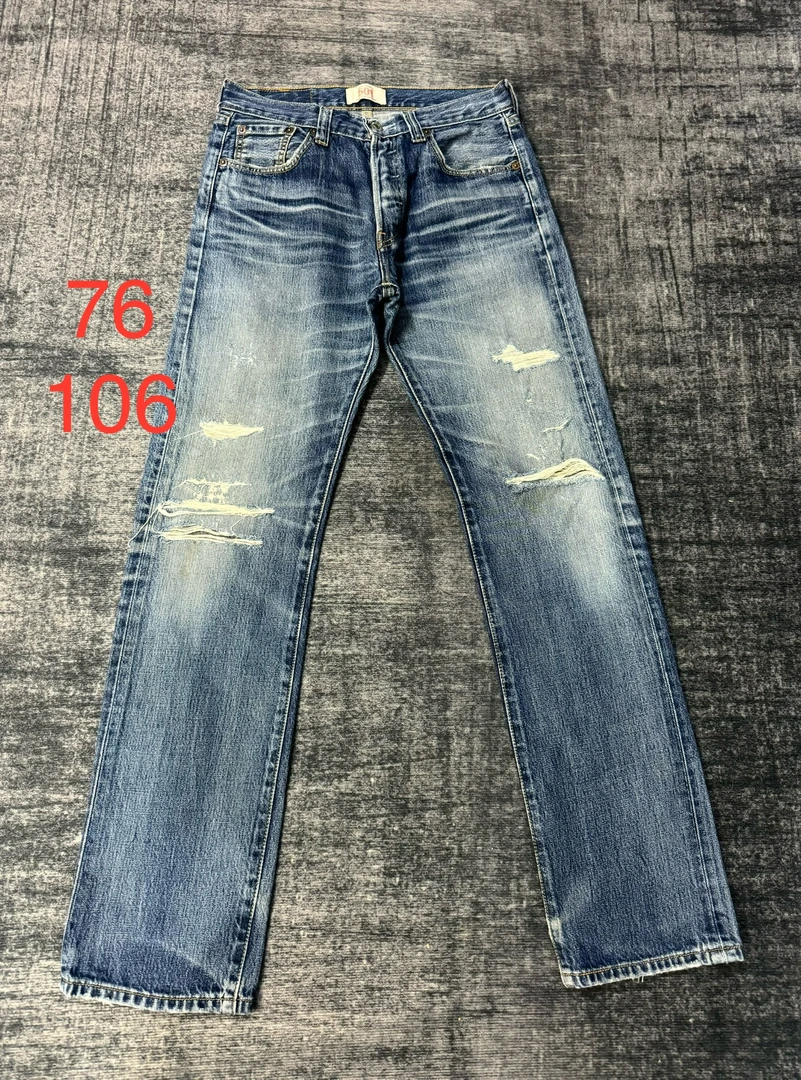 VintageLevis501水洗复古直筒男士牛仔裤 W76/L106