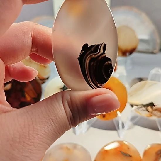 玛瑙/玉髓未镶嵌挂牌达摩