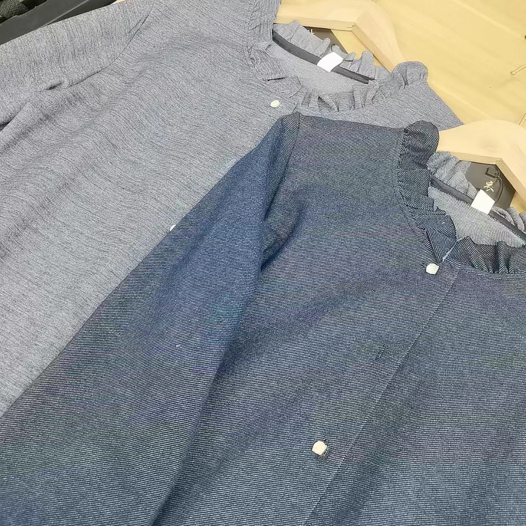 针织斜纹小羊毛飞飞领衬衣S25218