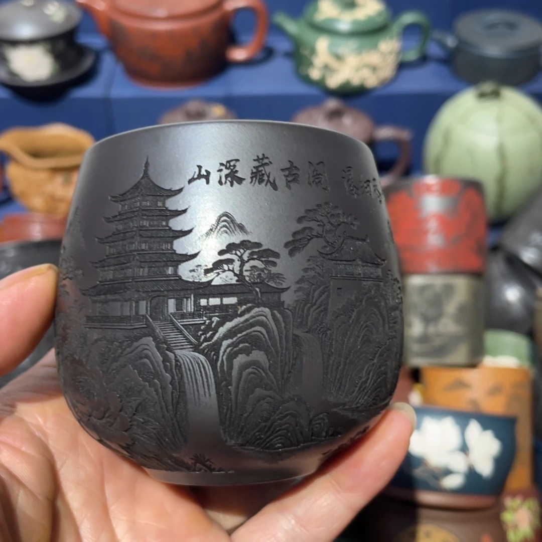 原矿紫砂手工主人杯