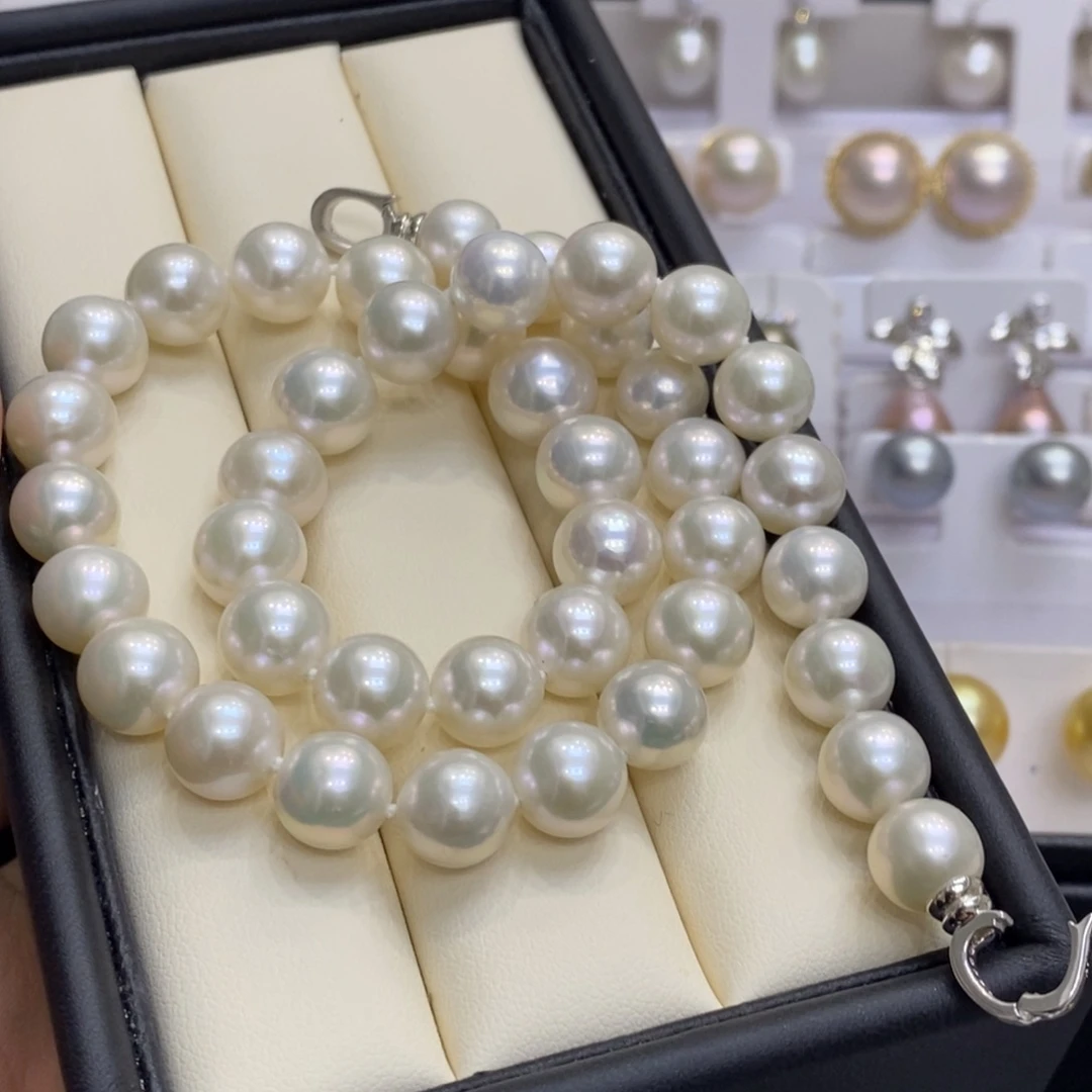 项链银S925镶嵌淡水珍珠