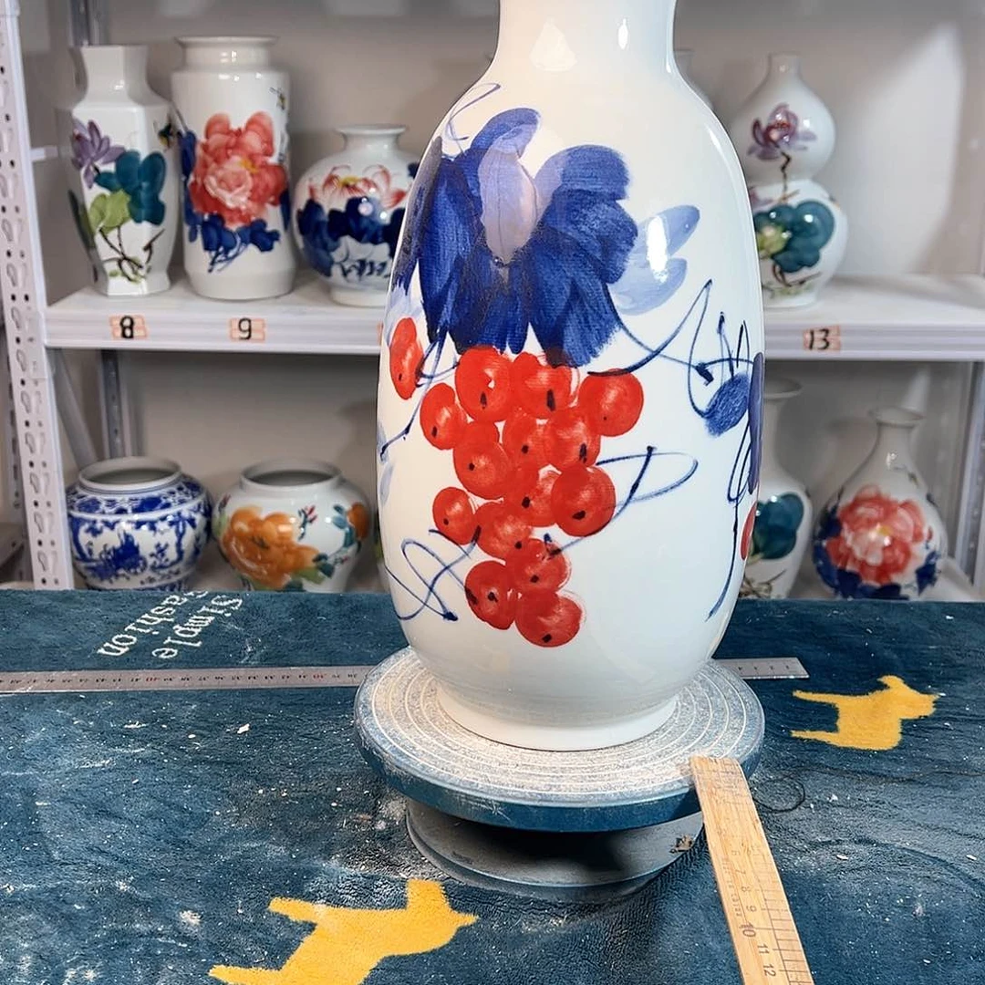 摆件景德镇陶瓷冬红浦