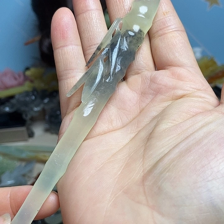 岫玉未镶嵌发簪发簪