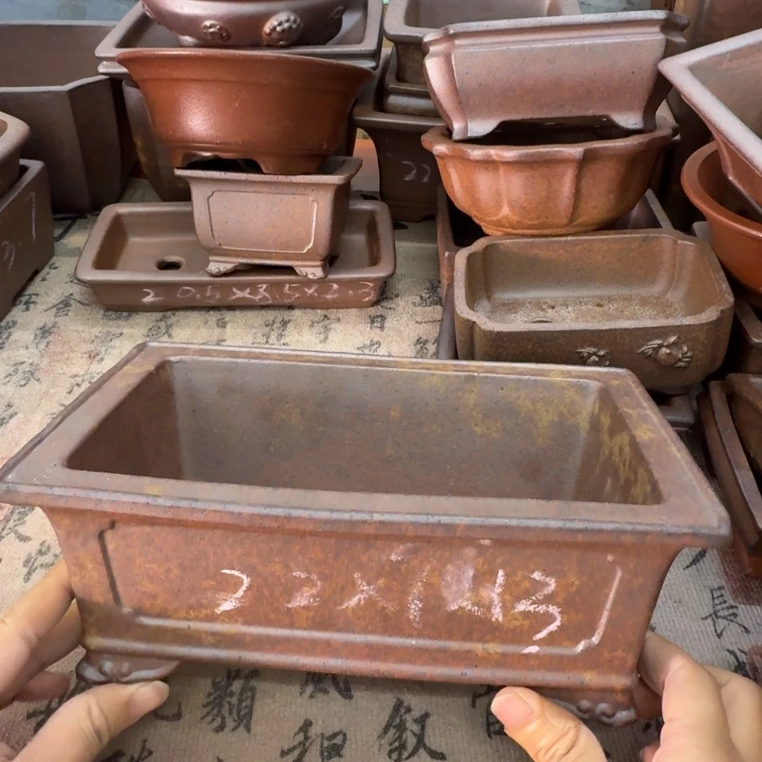 紫砂花盆61号宜兴紫砂正品花盆22x13x7
