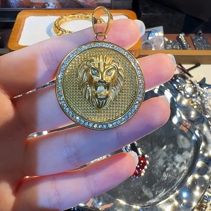 钛钢金色狮子头锆石