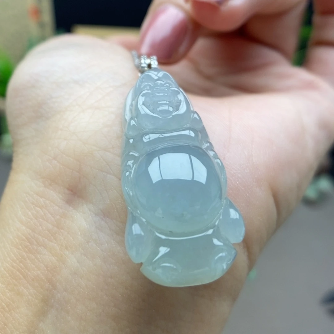 翡翠银S925镶嵌颈饰吊坠44