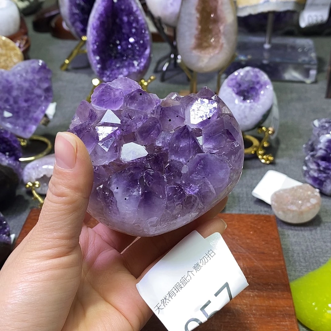 紫晶珠宝半成品未镶嵌