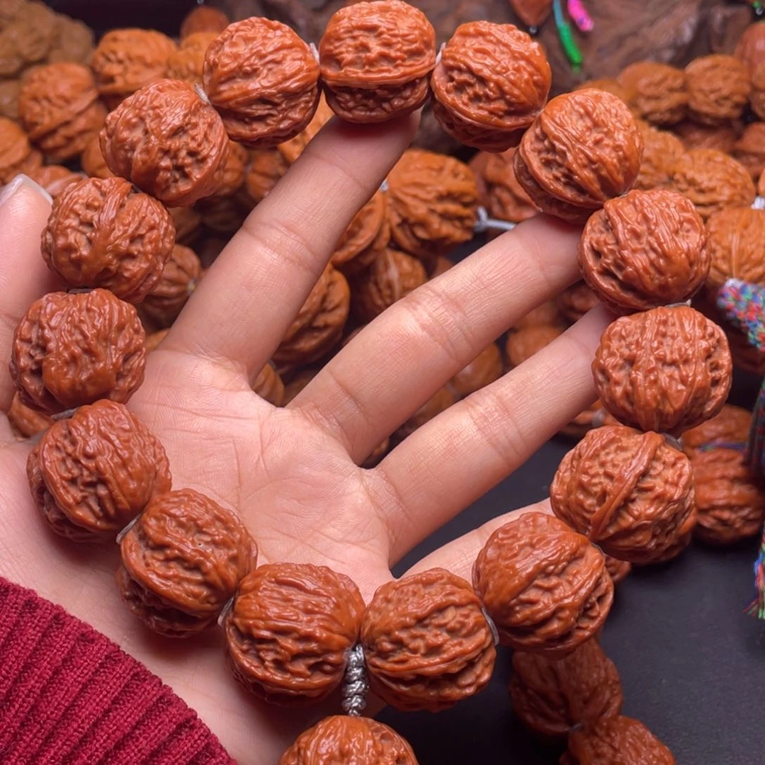 文玩核桃手串火焰纹方墩