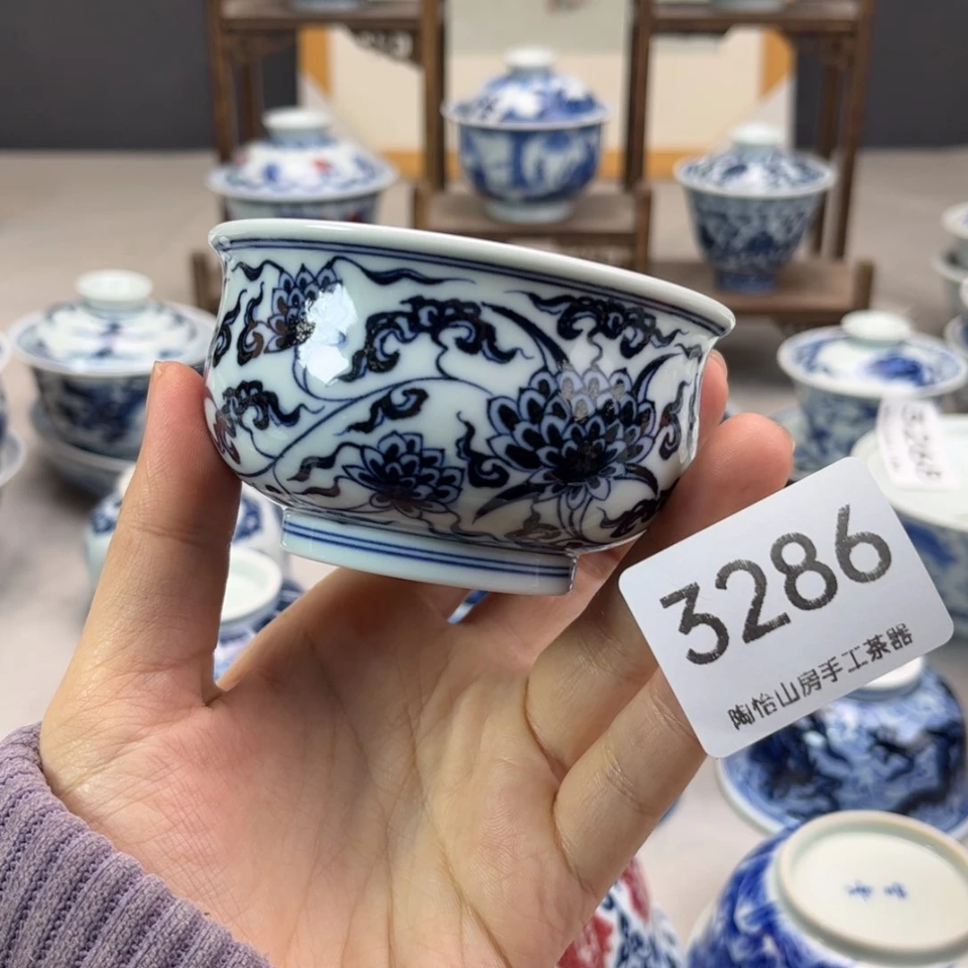 景德镇陶瓷手绘杯3286燕子