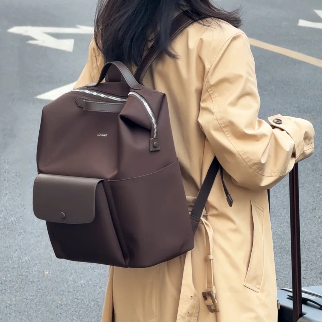 CENGE大容量双肩包商务通勤电脑包尼龙背包上班出差旅行包公文包