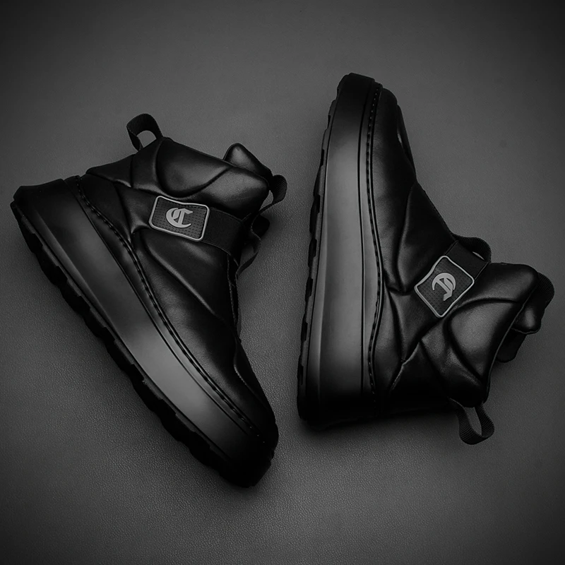 法莎尼亚马丁靴秋冬潮鞋真皮高帮鞋英伦风短靴工装靴子黑色皮靴男