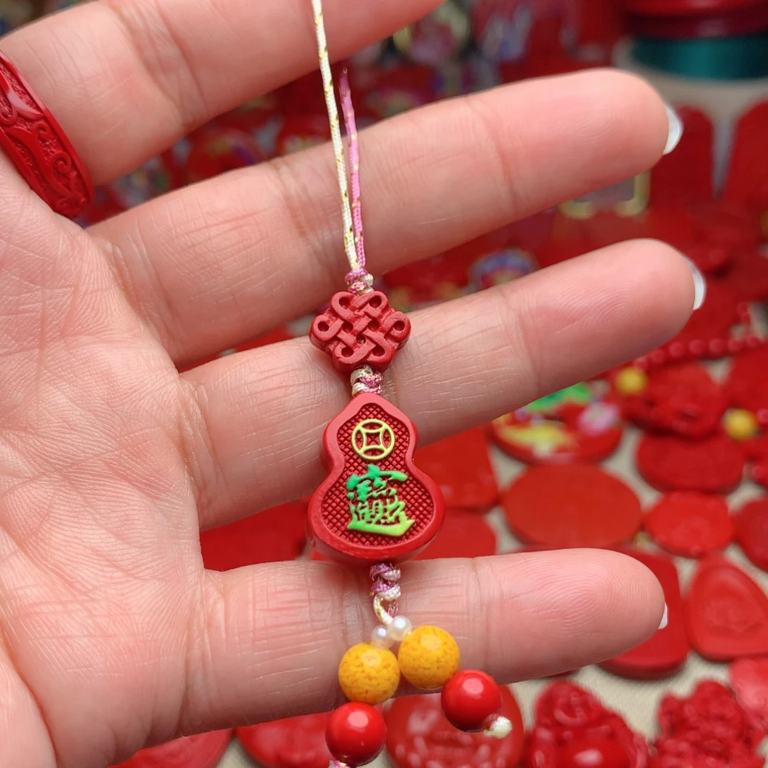 天然辰砂工艺品朱砂手机坠