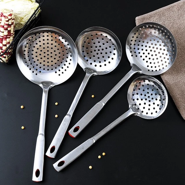 家用漏勺大号不锈钢捞勺煮面饺子厨房冰粉过滤网笊篱商用不绣钢