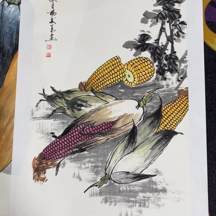 秦***武国画三尺竖幅作品