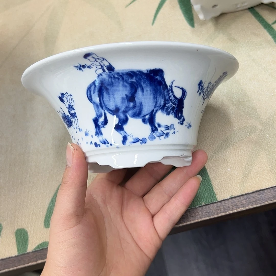 紫砂花盆158号瑕疵17/7cm