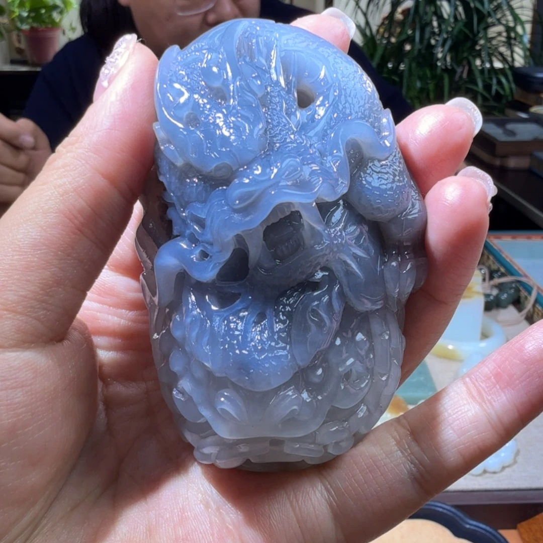 和田玉摆件未镶嵌花**康