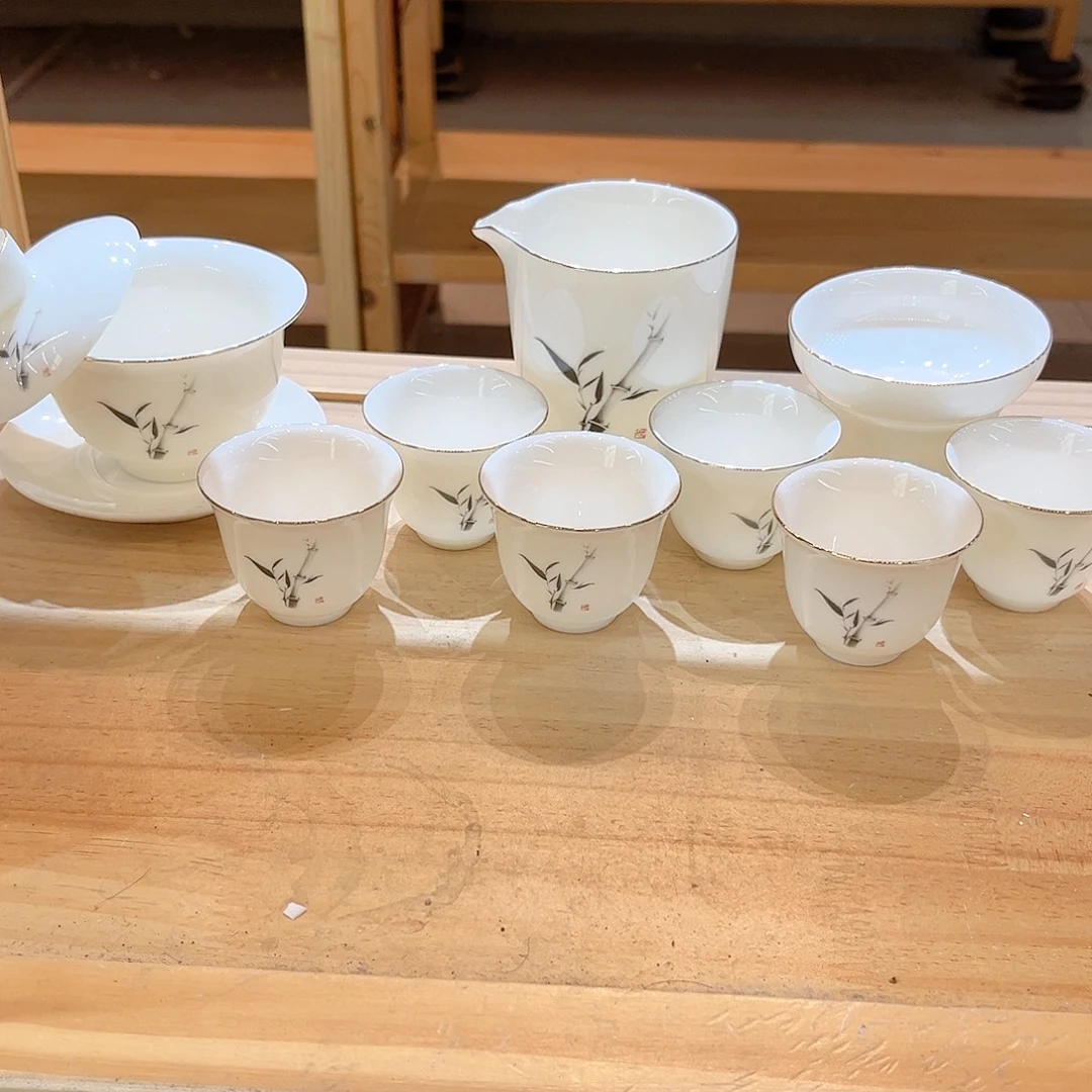 【御瓷斋】羊脂玉瓷茶具套装