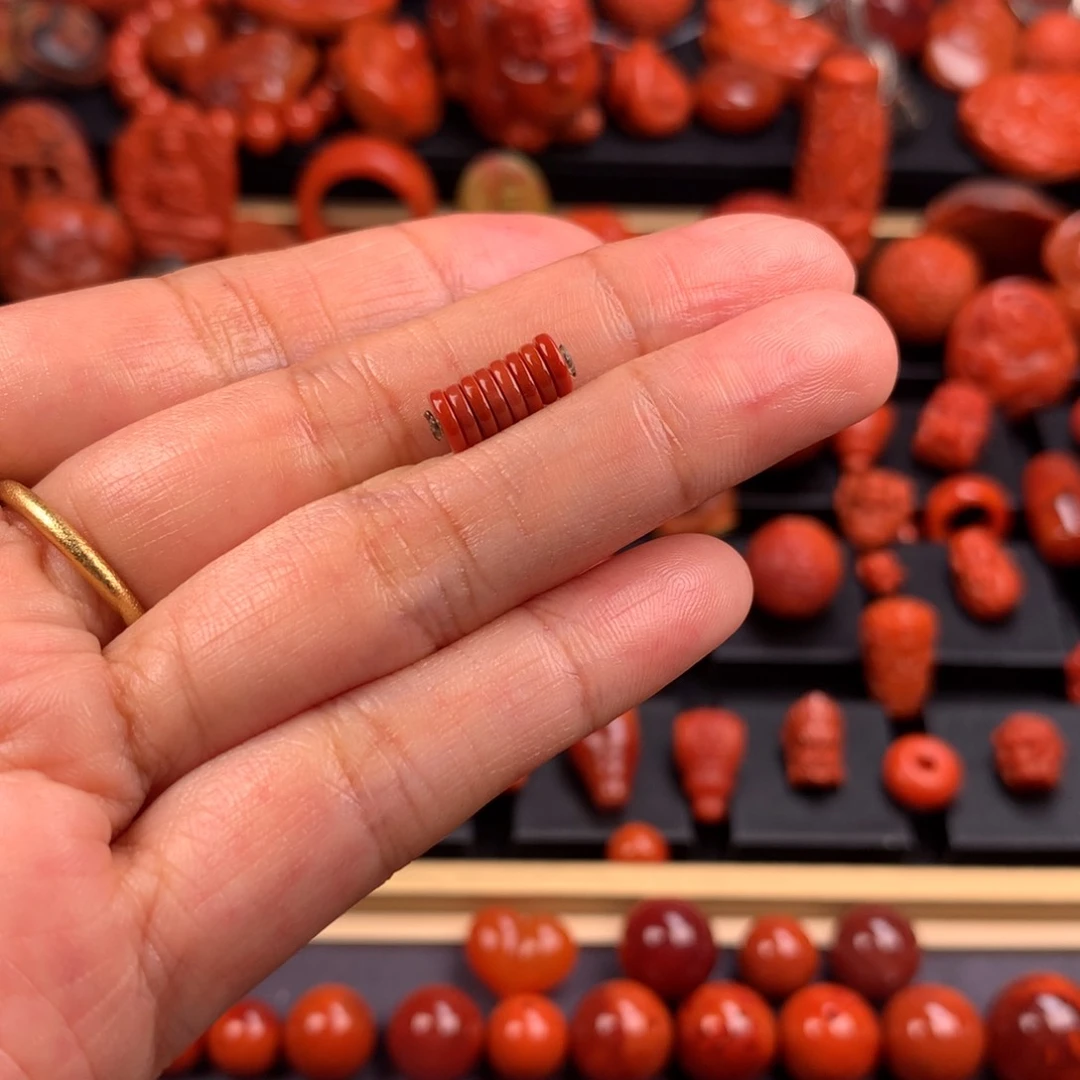 南红玛瑙直切隔片5.3mm未镶嵌