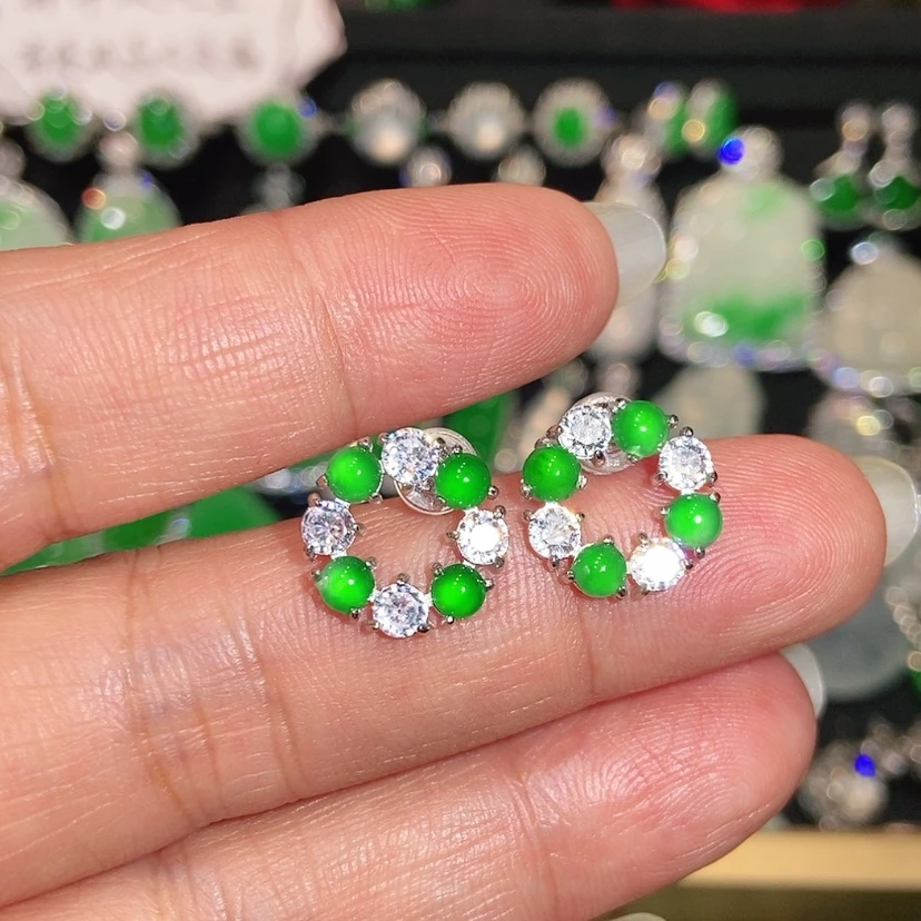 【闪购商品】未镶嵌翡翠耳饰天然翡翠