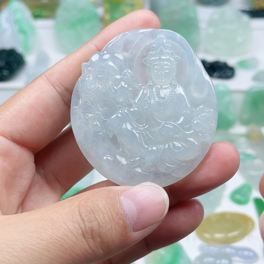 翡翠颈饰未镶嵌文殊